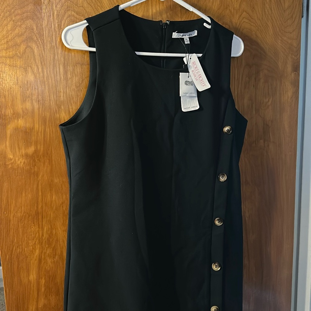 Naked Zebra shift dress sleeveless sz M‎